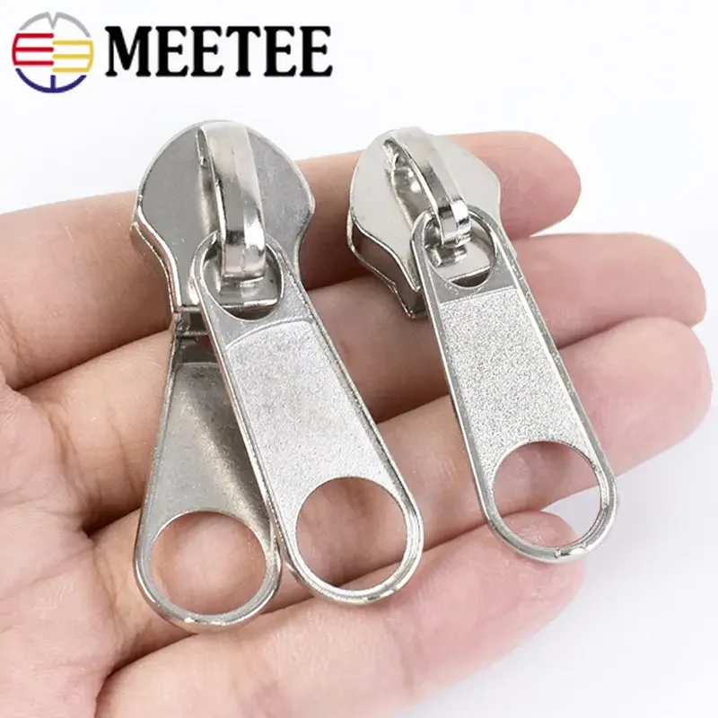 10Pcs 3# 5# 8# 10# 20# Zipper Slider for Nylon Resin Zips Single/Double Side Zippers Puller Head Luggage Tag Sewing Accessories