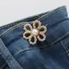 Reusable Metal Buttons Flower Combined Fastener Pants Pin Retractable Button Sewing-on Buckles Jeans Perfect Fit Reduce Waist 3