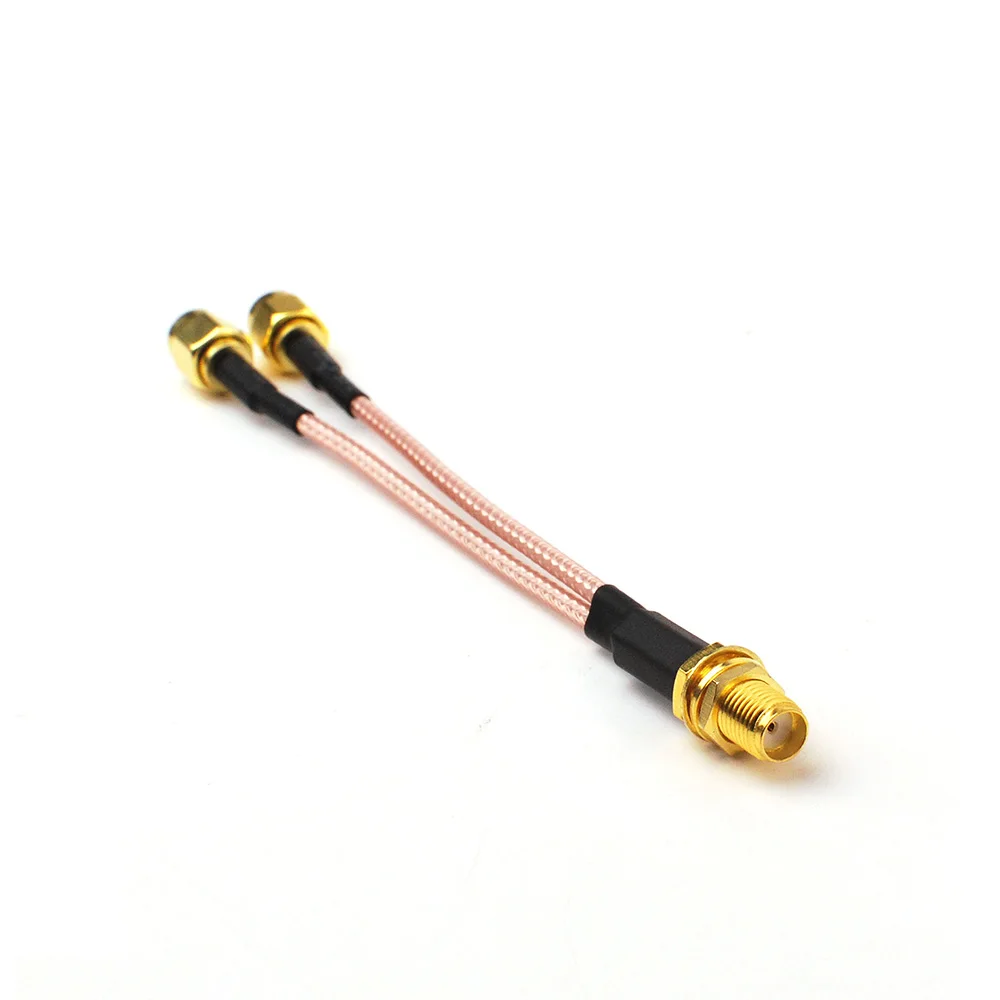 Superbat SMA Female to Dual SMA Male Cable 15cm 6 inch 4G LTE Antenna Adapter Splitter Cable for Wireless Router CPE Hotspot
