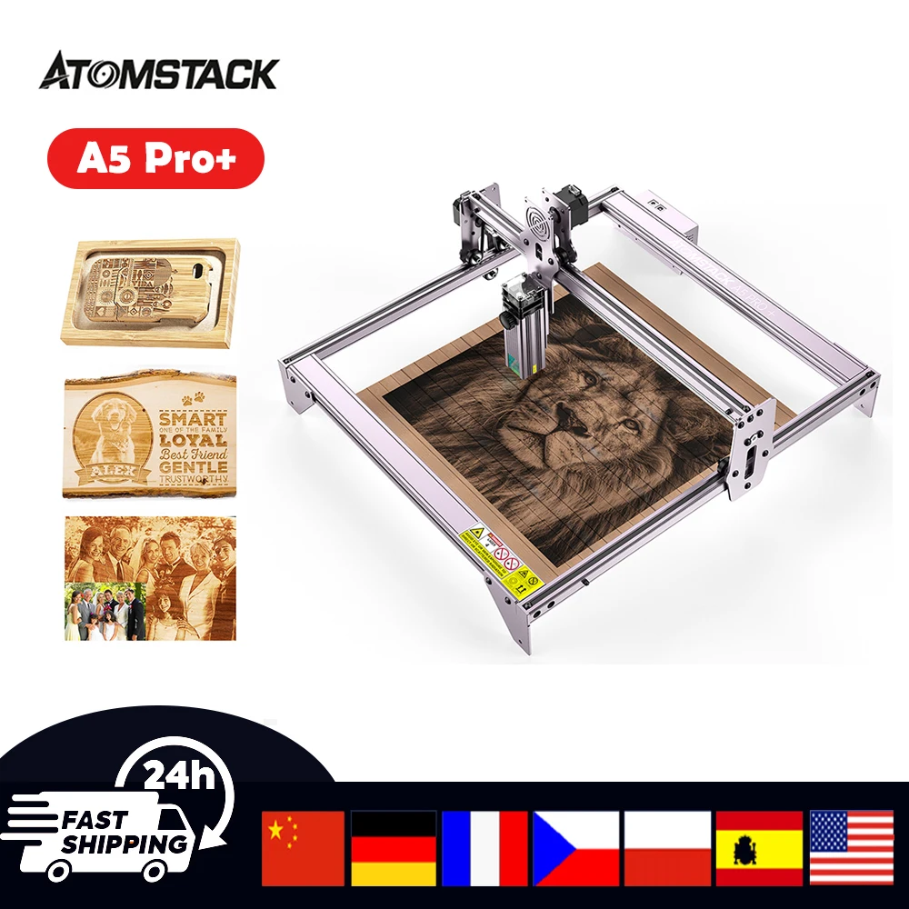 Лазерный гравер ATOMSTACK A5 Pro + модернизация 40 Вт/A5 20 Вт Настольный станок с ЧПУ сделай
