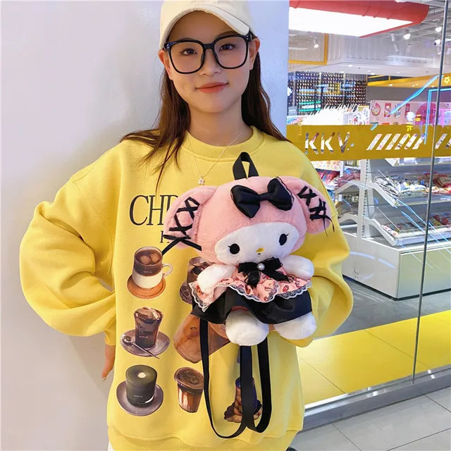 Kawaii Sanrio Plush Bag: Kuromi Backpack & My Melody Tote 4