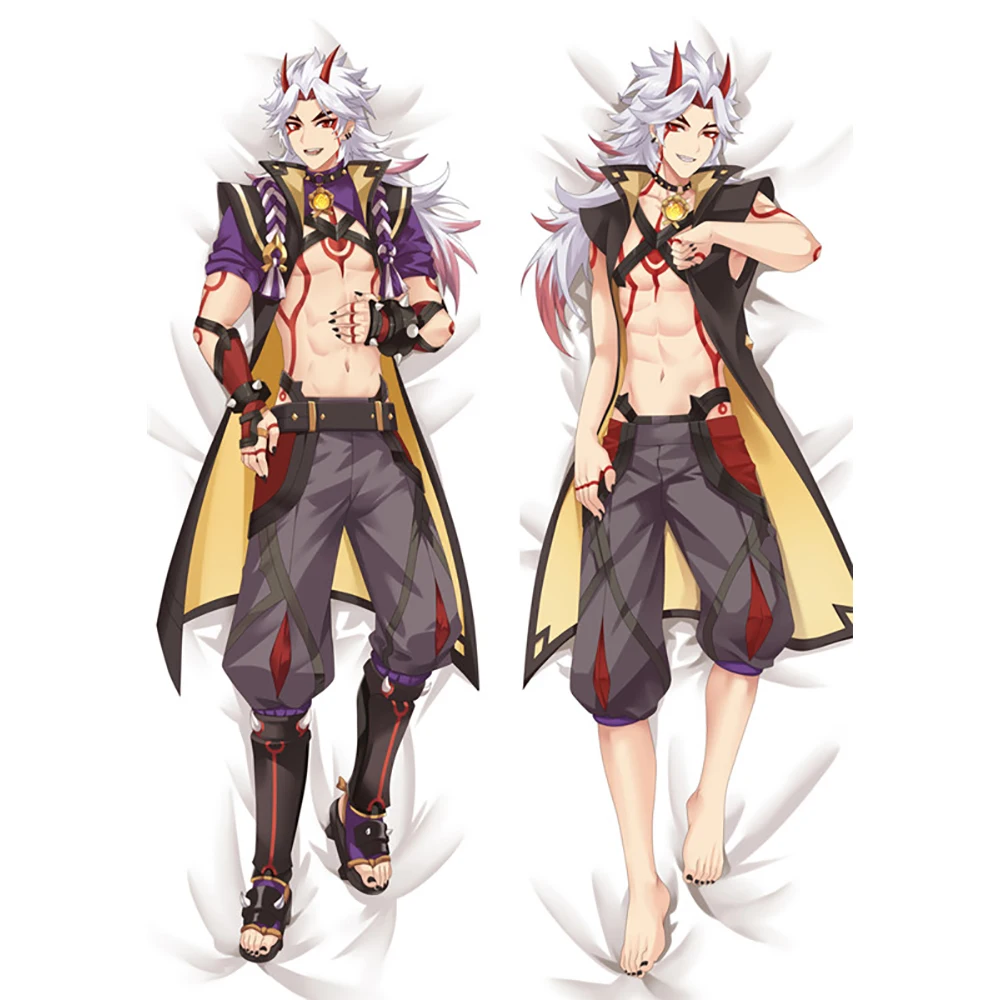 

50x180cm Anime Game Genshin Impact Arataki Itto Cosplay Dakimakura Pillow Case Hugging Body Prop