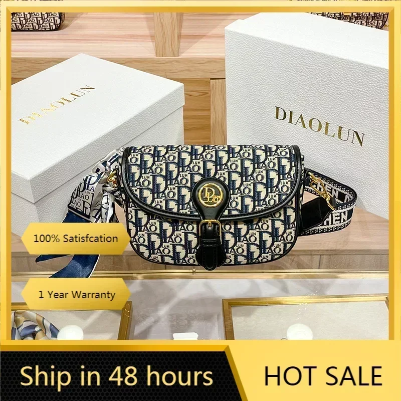 

2024 New Embroidery Half Round Saddle Bags High Quality Shoulder Messenger Bags Summer Luxury Fashion Women Purse And Handbags