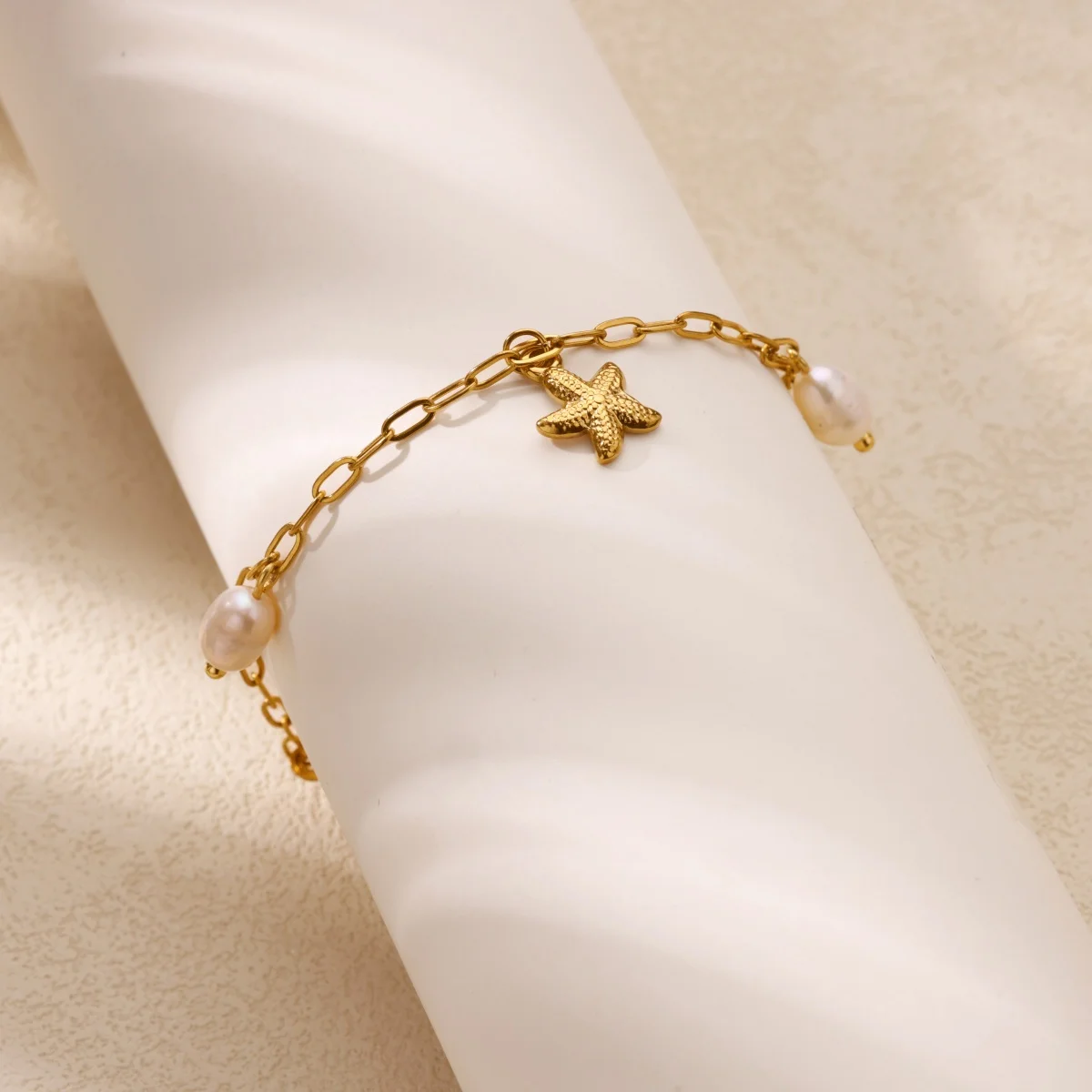 Pearl Starfish Anklets for Women Beach Summer Jewelry