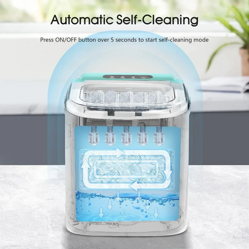 Ice Makers Countertop, Portable Ice Maker Machine with Handle