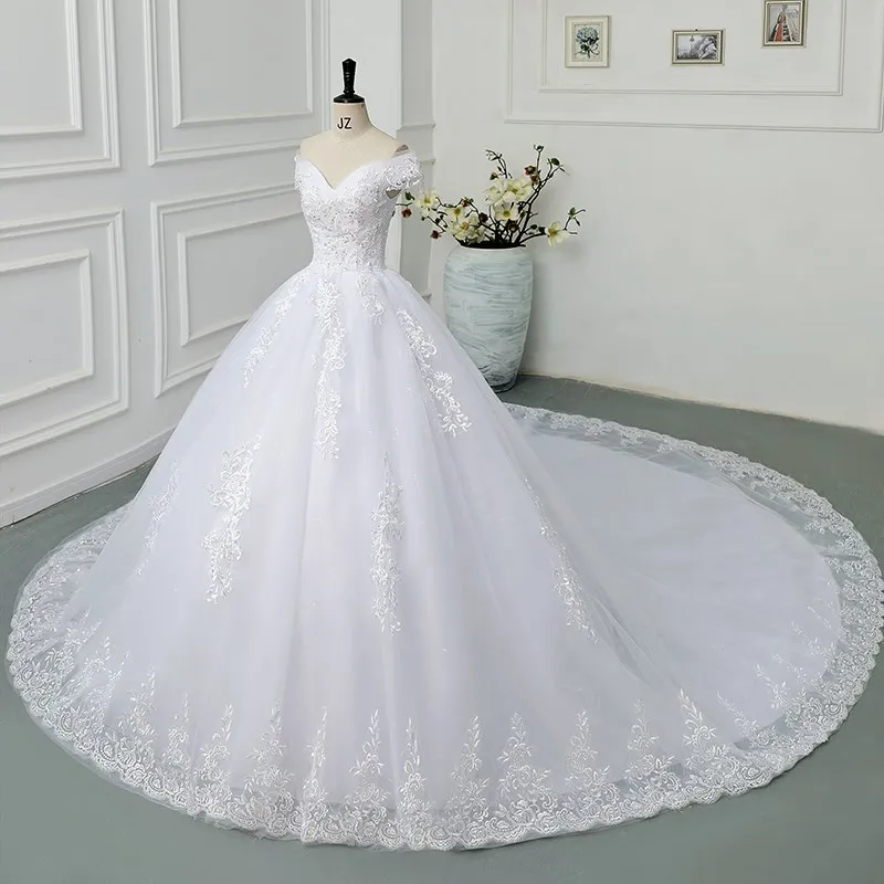 Maria Novia Off The Shoulder Princess Sweetheart Wedding Dress For Women Glitter Sleeveless 2025 Vintage Bride Bridal Customized 3