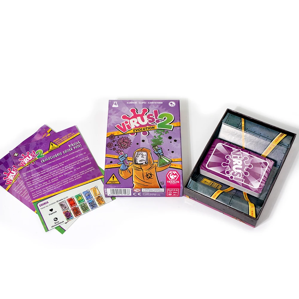 In Spanish Version In English Virus Card Game The Contagiously Virus 2 Card Correct Version Party Game For Fun Family Games card games virus game cards