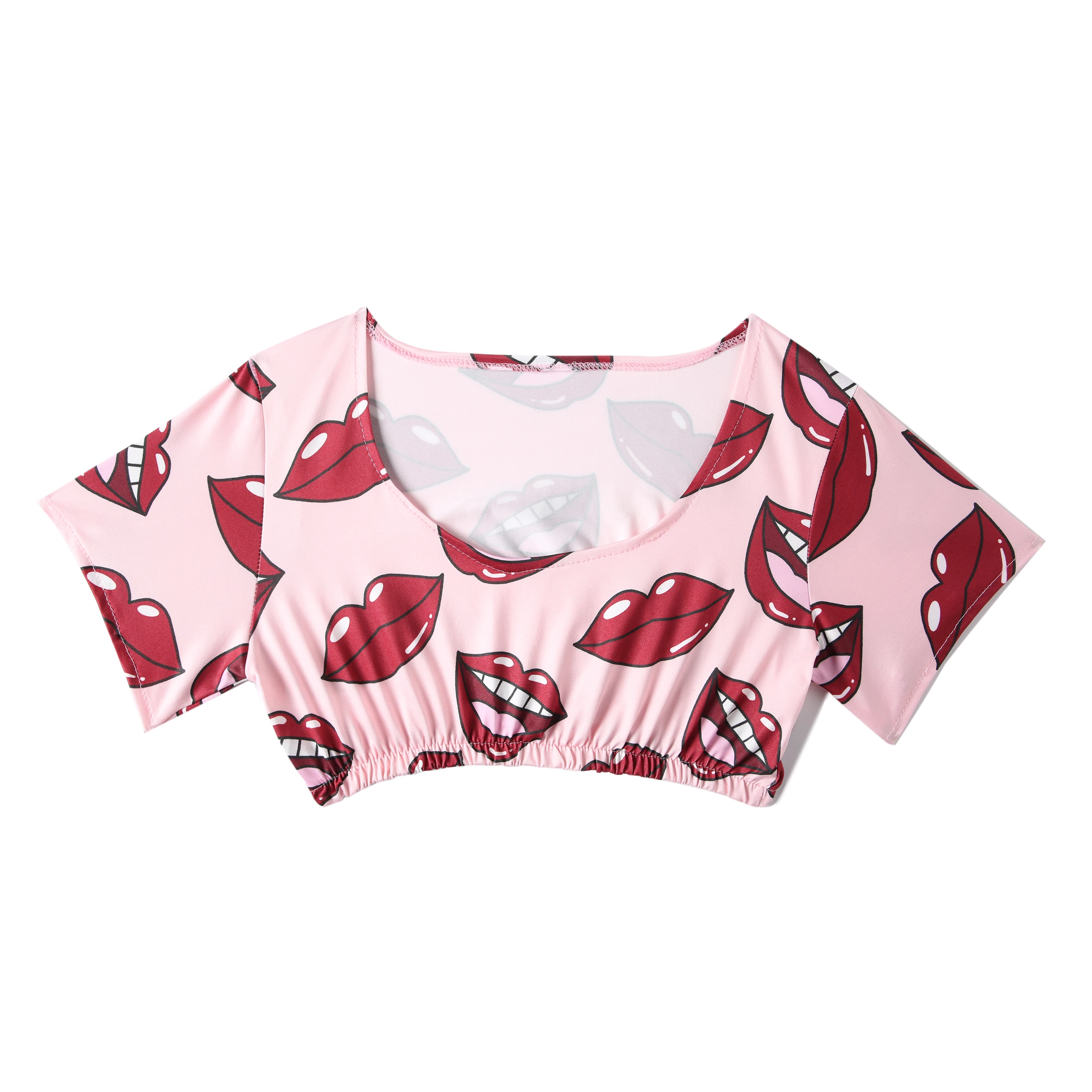 Summer Female Sleepwear Suit Pajamas 2pcs Top + Pants Women Homewear Underwear