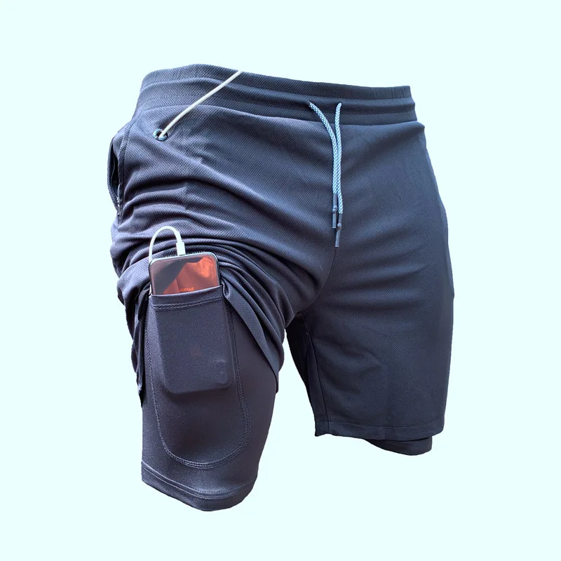 3XL Mens Running Shorts 2 iN 1 Sport Shorts Summer Fitness