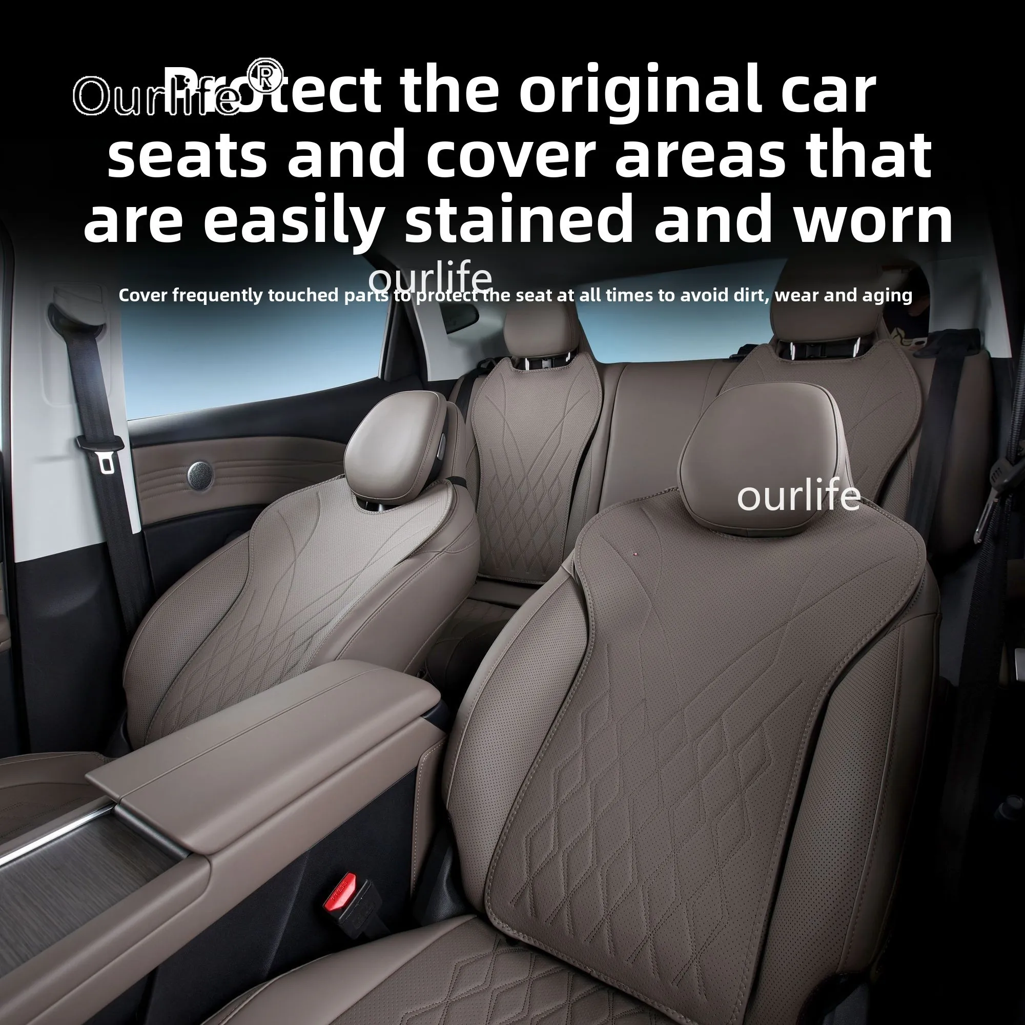 오모다 7 C7 phev 2026 2027 전용 맞춤형 카시트 커버, 앞좌석과 뒷좌석 가죽 PU 가죽 시트 커버 포함 하프팩