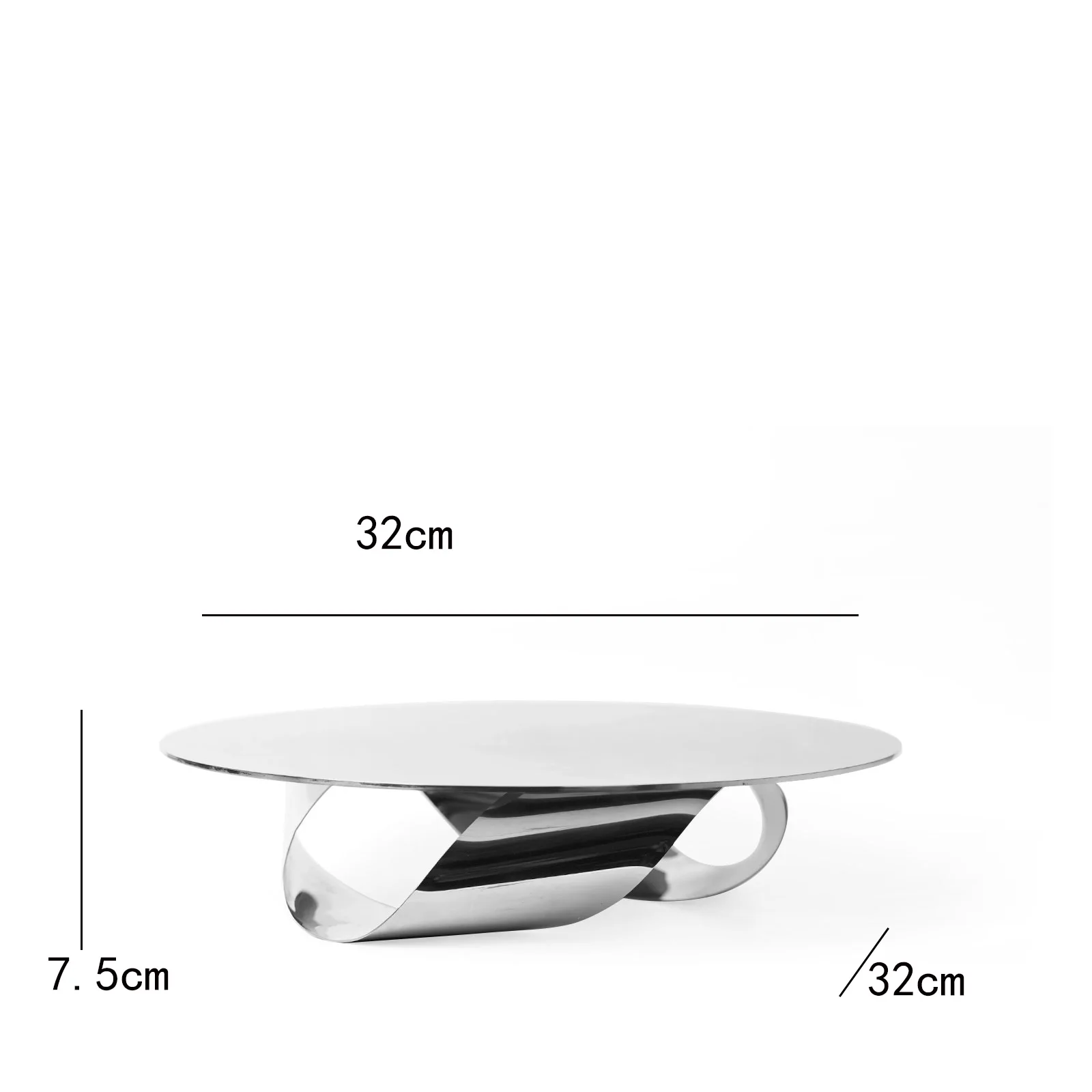 Modern Light Luxury Mirror Stainless Steel Household High Interwoven Fruit Tray Biscuit Pastry Heart Cake Pan 2