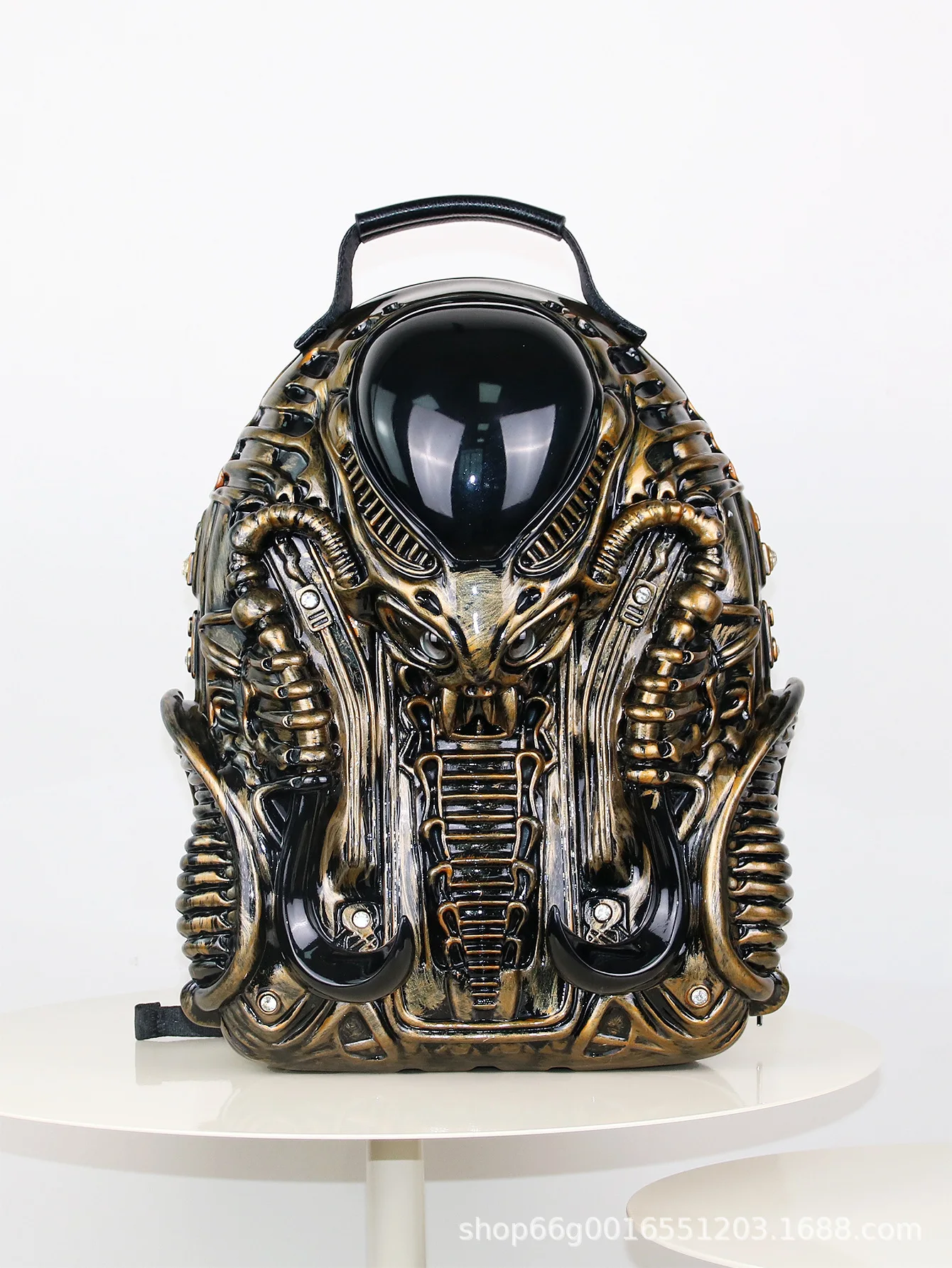 Fashionable, unique, alien shaped backpack, personalized, iron blooded warrior, street punk style, unisex Backpack 3