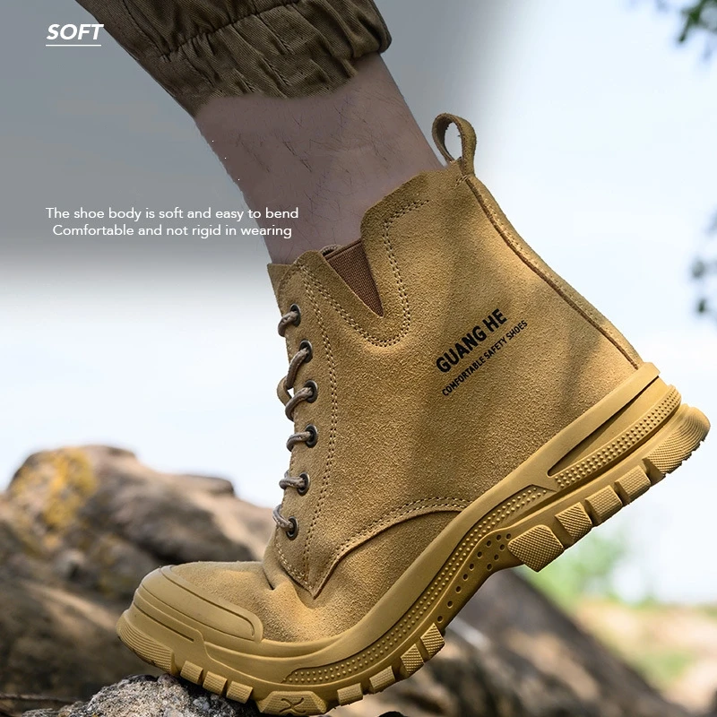 Work Safety Boots Men Autumn Winter Indestructible Anti-smash Anti