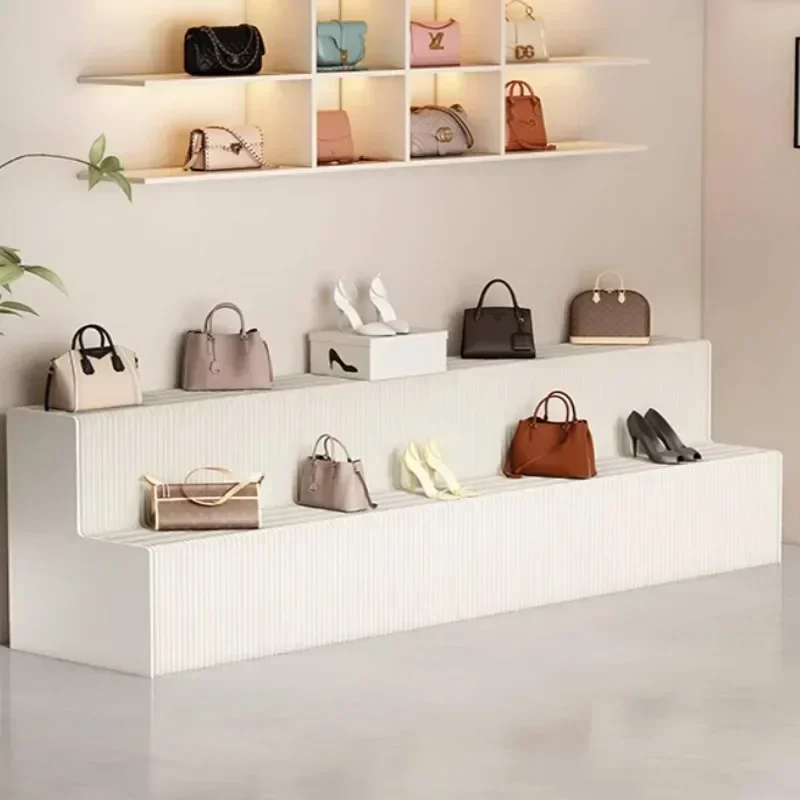 Portable 2-Tier Organ Paper Folding Display Stand Cake Dessert Show Removable Handbags Display Rack Jewelry Showcase Storage
