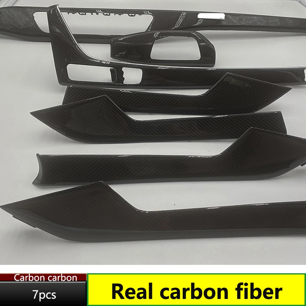 

Carbon Fiber Sport Style Interior 7-piece Set For Audi B9 PA A4 A5 S4 S5 2017-2022 Interior Decorative Panel Strips Car Styling