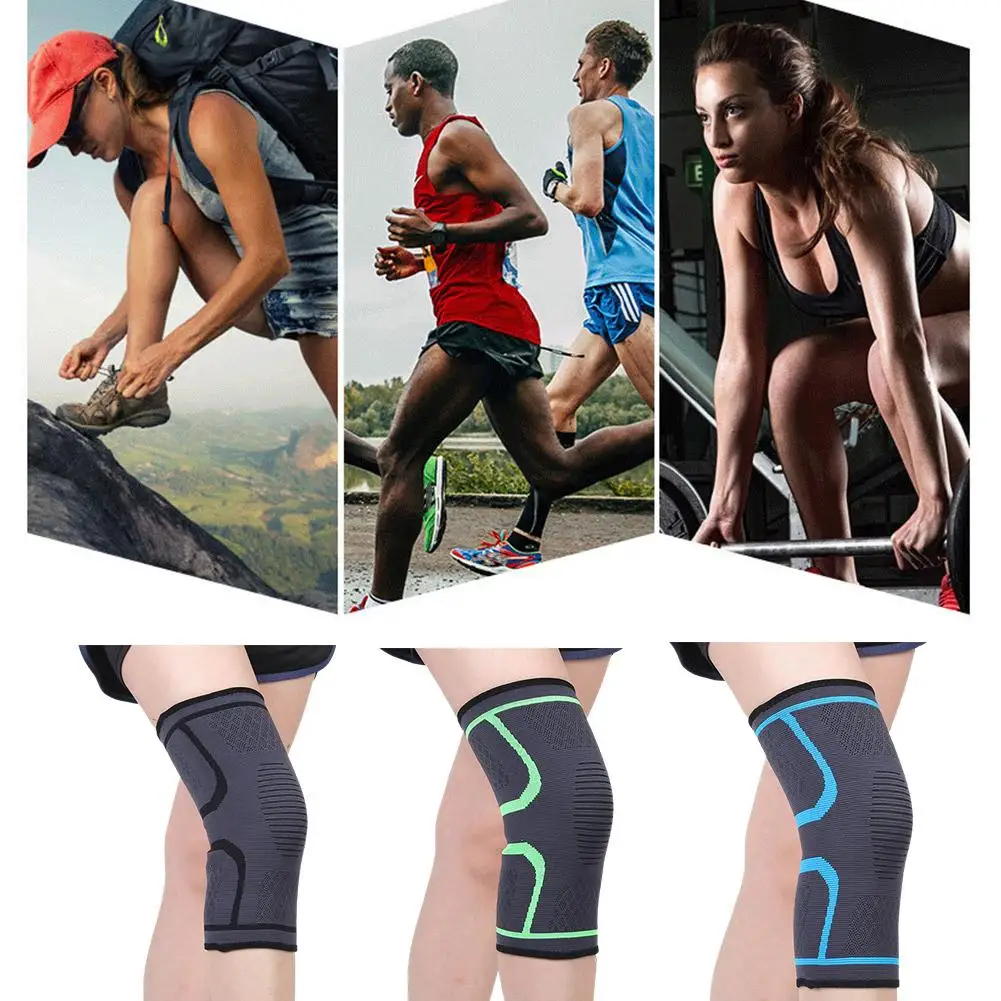 1PCS Fitness Running Cycling Knee Support Braces Elastic Nylon Sport Compression Knee Pad Sleeve Basketball Volleyball