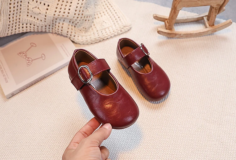 Mädchen-Lederschuhe für Kleinkinder 2026 Neue Herbst-Ballettschuhe mit Weicher Sohle Einfache Prinzessinnen-Schuhe für Schule Tanz und Party – Detail 4
