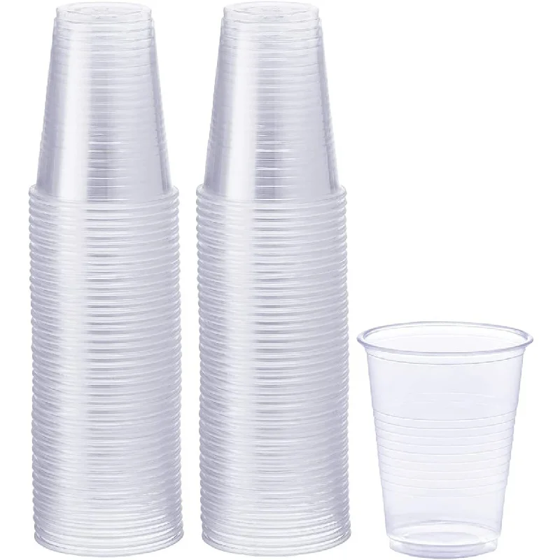 일회용 투명 플라스틱 컵, 야외 피크닉, 생일 시음, 주방 파티 식기, 250ml, 100 개, 신제품