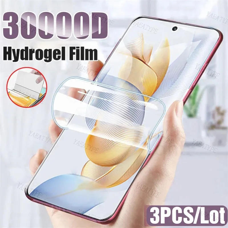

Гидрогелевая пленка для Honor 90/70/50/10 Lite/80 GT/60/SE/90 Pro Plus/20/8X/9X, защитная пленка для экрана, не стекло, 3 шт.