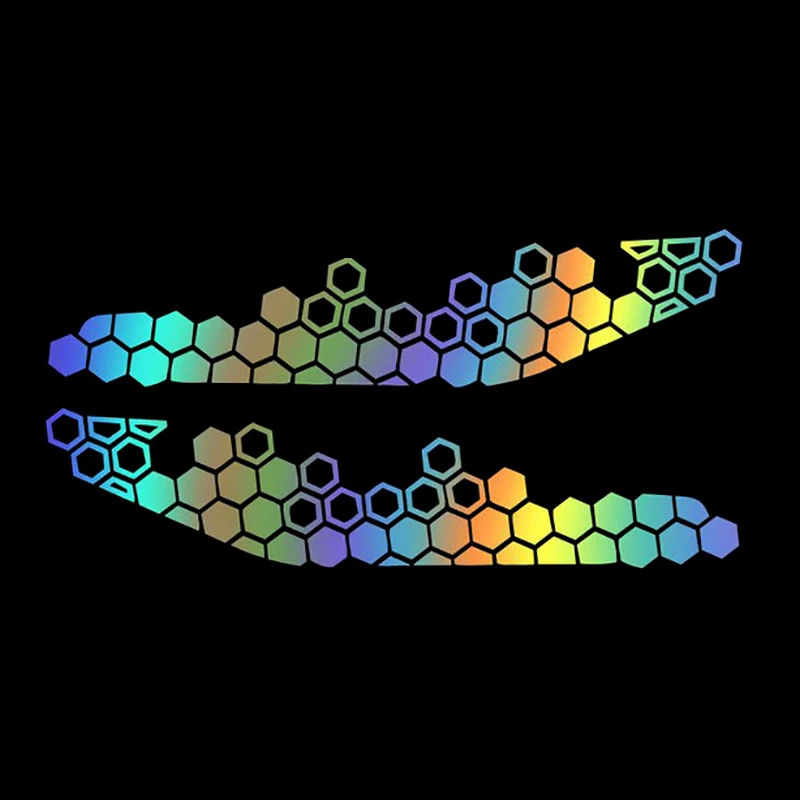 

1PC Motorcycle Stickers Waterproof Cool Decorative Decal Self Adhesive Honeycomb Reflective Stickers Auto Motorcycle Accessory