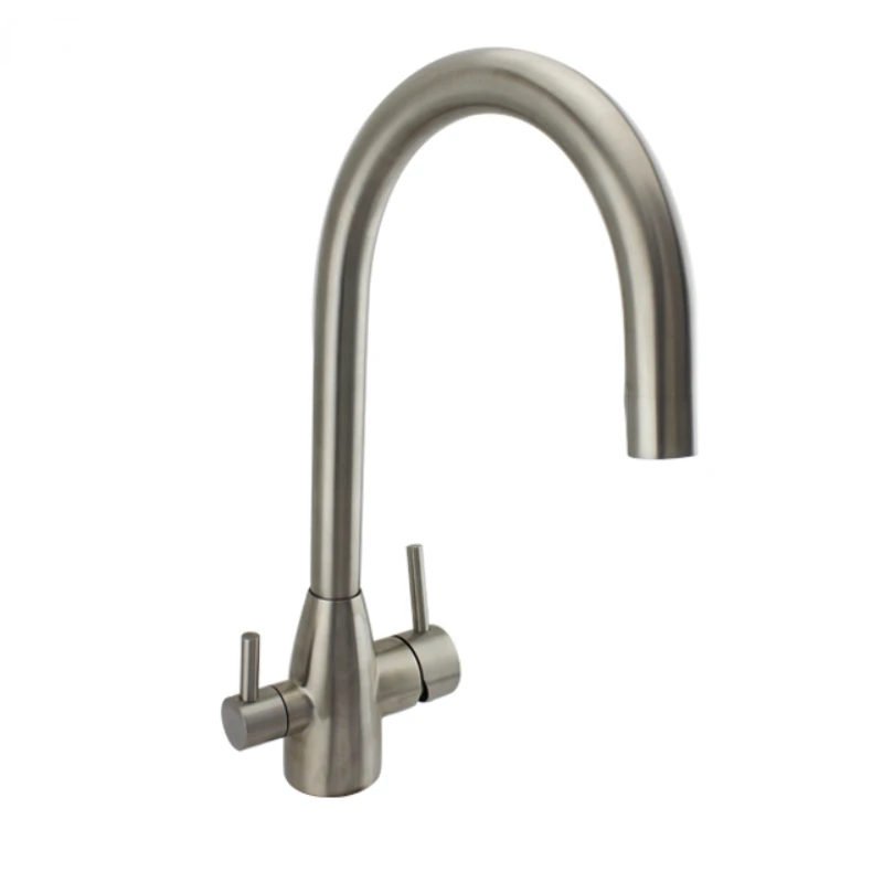 

Euro Market Hot Sell Double Handle Pure Water Kitchen Faucet 3 Way Stainless Steel Water Purifier Faucet