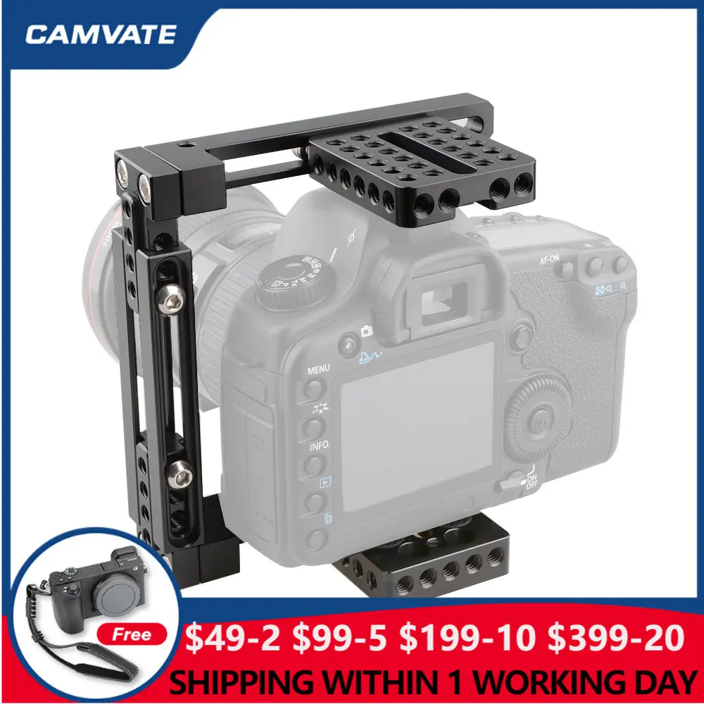 Camvate Camera Cage Rig For Canon 60d/70d/80d/5d Markii 5d Markiii/5ds