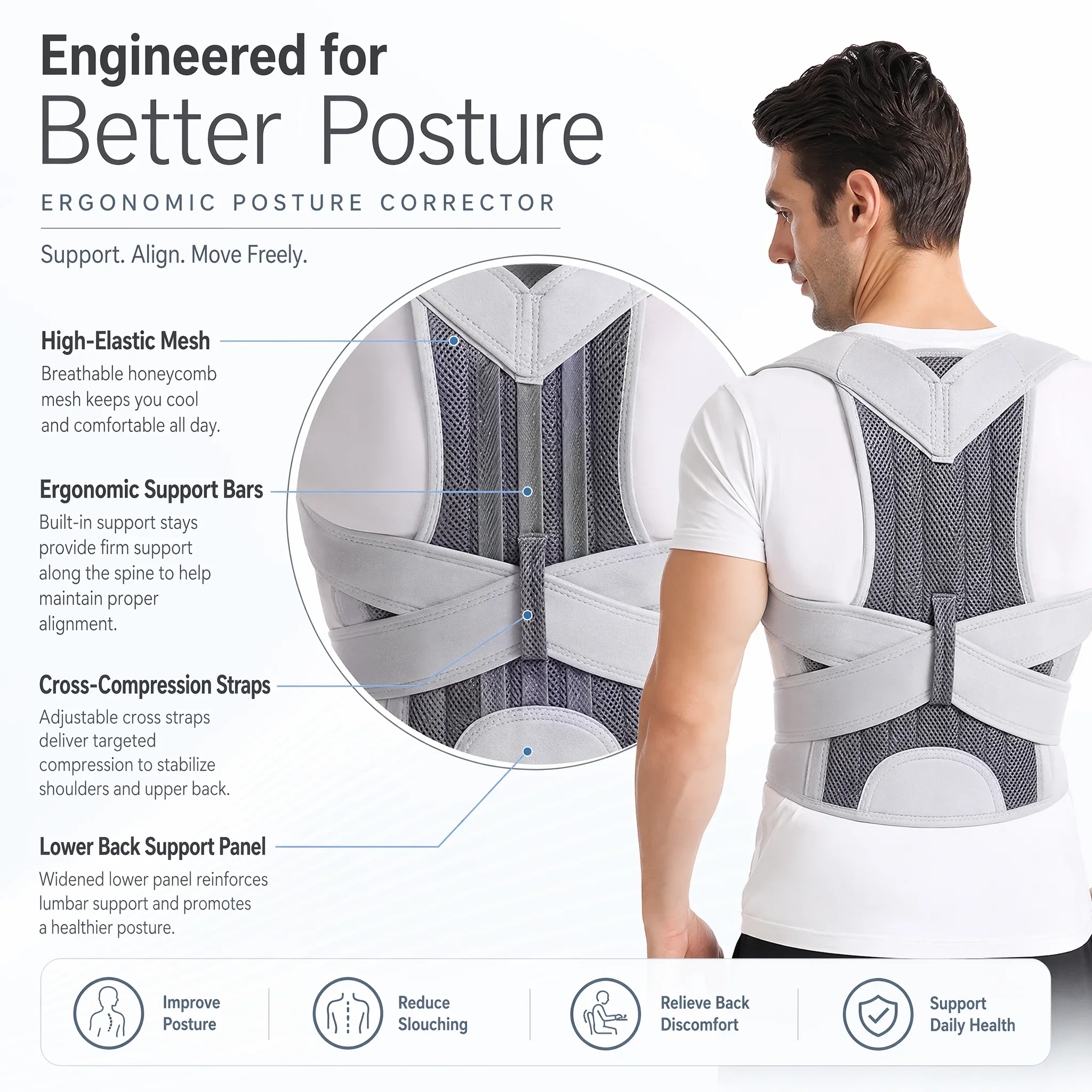 Innovative Posture Corrector and Lumbar Support Belt