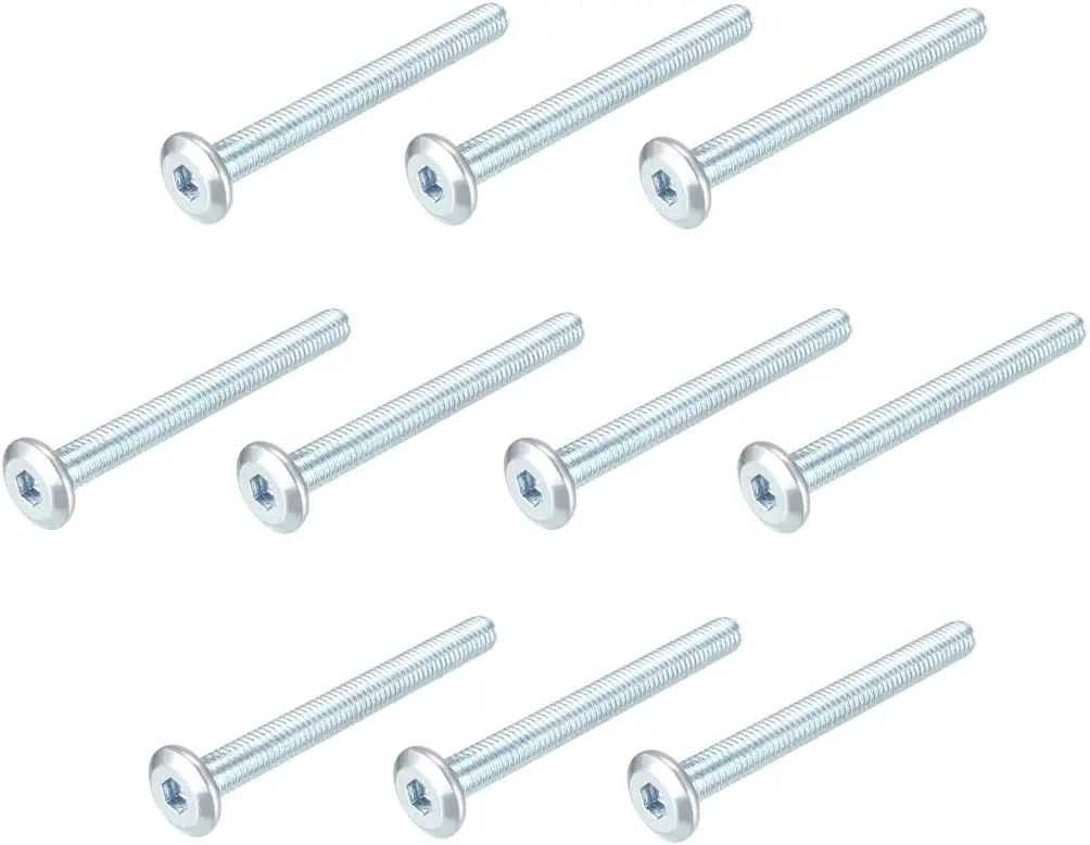 

Kidisoii M6x16mm Furniture Screw Hex Socket Cap Machine Screws Zinc Plated Fasteners Bolts Full Thread Carbon Steel 10Pcs