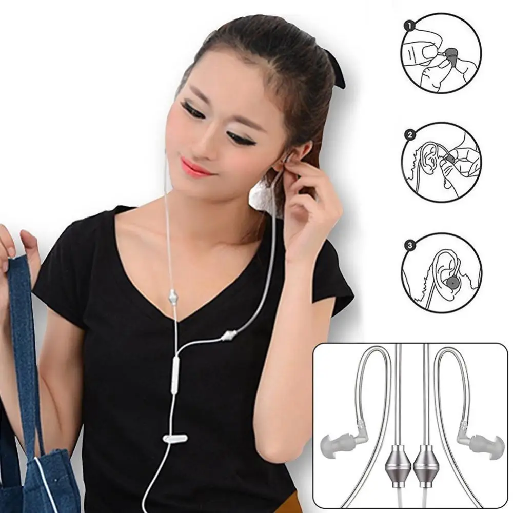 

3.5mm Universal Anti-Radiation Binaural Air Tube Earphones with Mic for iPhone