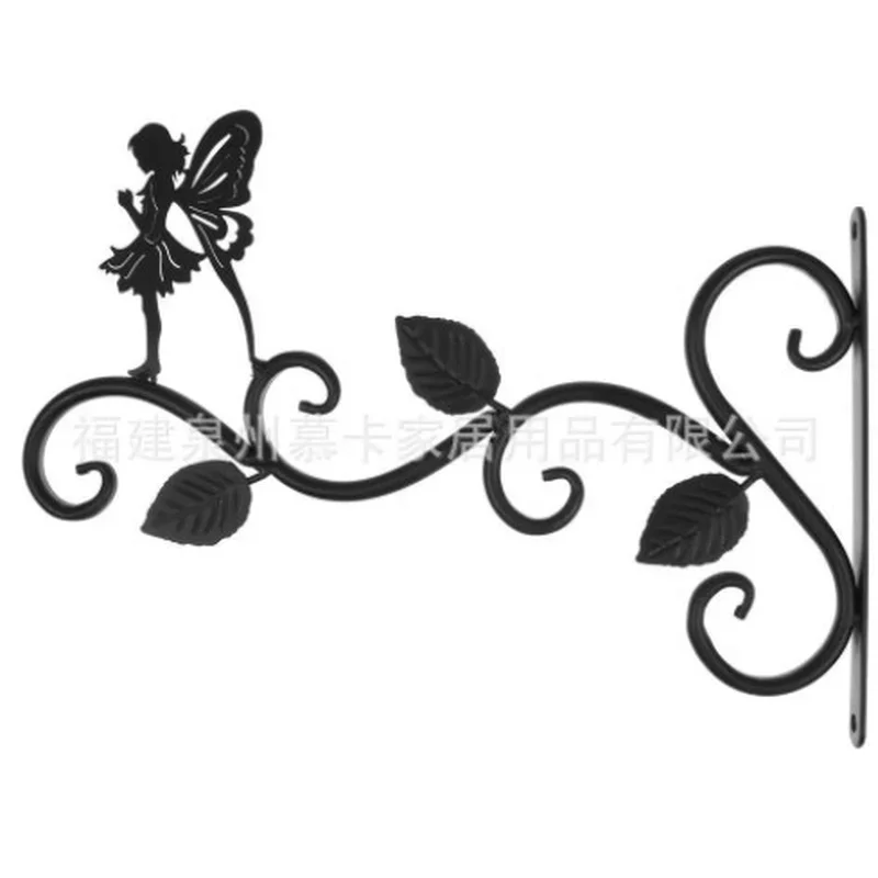 Decorative Garden Hook Flower Pots Hanging Basket Hanger Wrought Bracket Wall Mounted Cast Iron Home Use ZM806 metal hook,wall mount hooks,multi purpose hooks,wall organizer hook