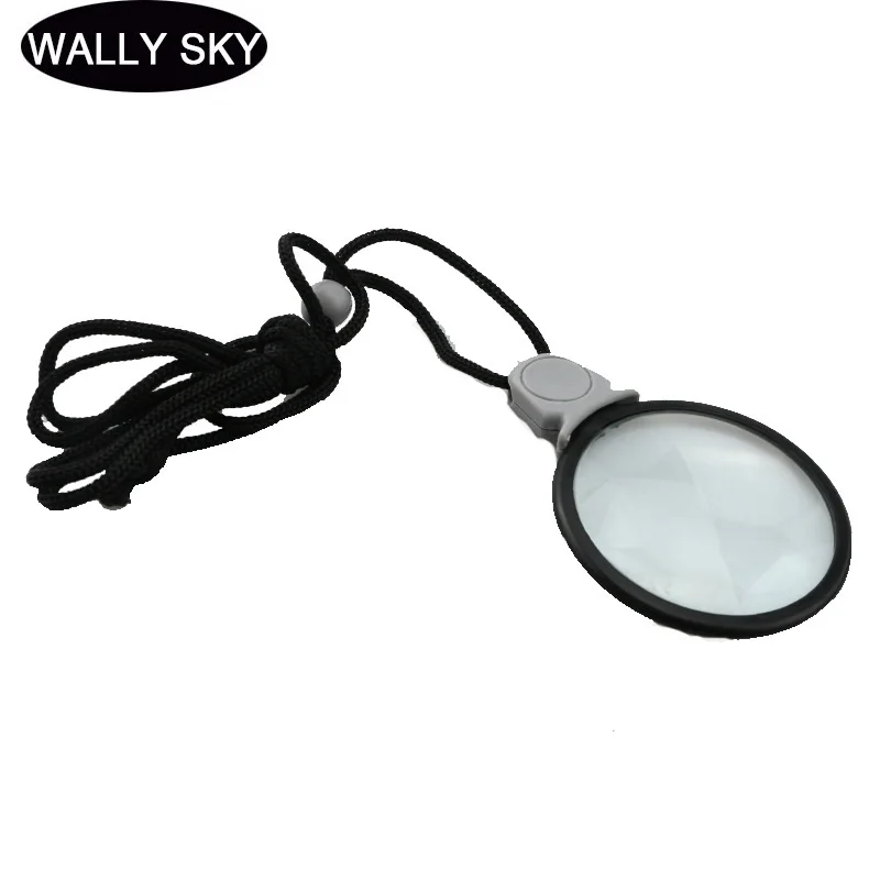 

Necklace Magnifier 5X Handheld with Cord Diameter 50 mm Portable Magnifier Reading Magnifier Soft Pouch Lightweight Students