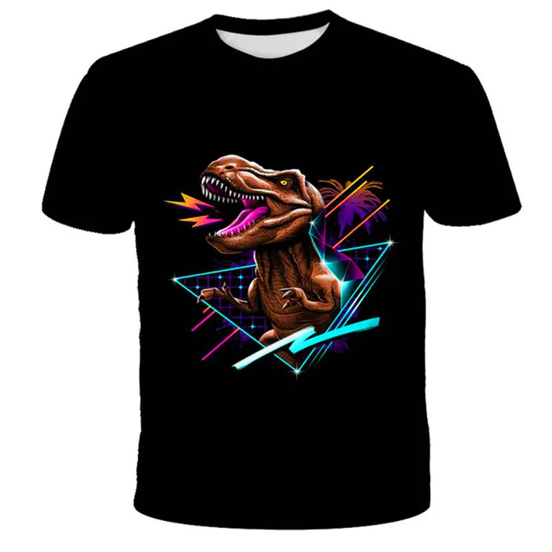 army t shirt Animal Dinosaur tee shirt 3d Printed T shirt kids dino tshirt funny Harajuku Tops Jurassic park girl/boys t-shirt 3-14 year vintage shirts