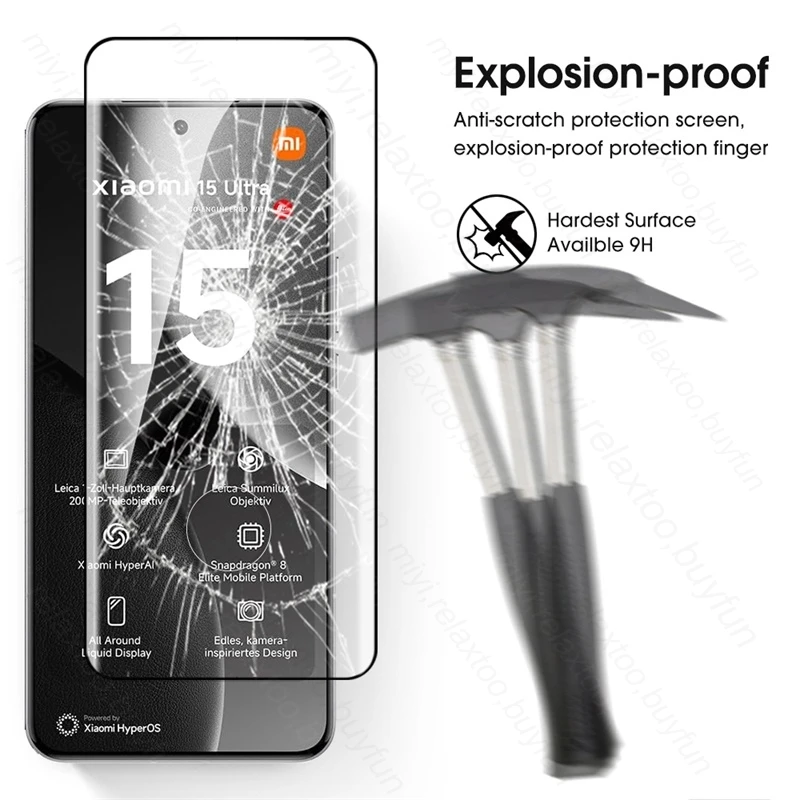8-in-1 9D Tempered Glass Case with Curved Screen and Camera Protection