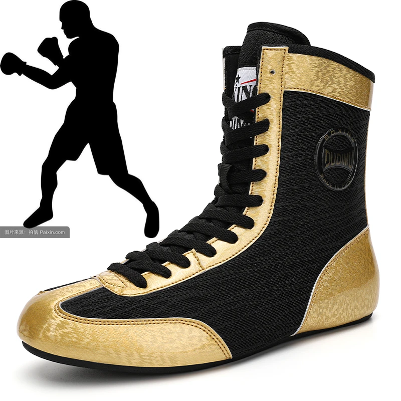 

Professional High Top Boxing Shoes Men's Wrestling Boots Boxing Shoes Sanda Training Shoes Youth Boxing Shoes Size 37-46