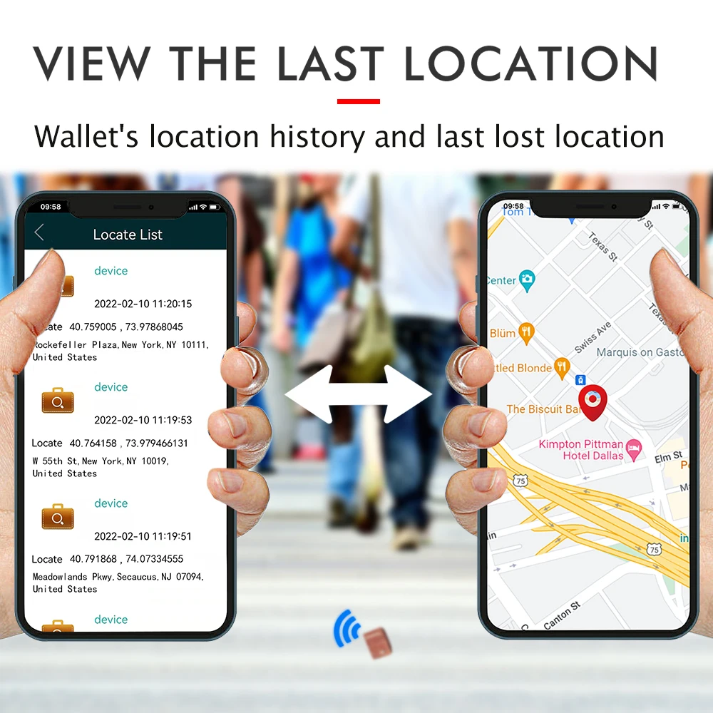 Smart anti-lost wallets Bluetooth Tracker genuine leather men wallet coin pocket chain zipper wallet card holder 6
