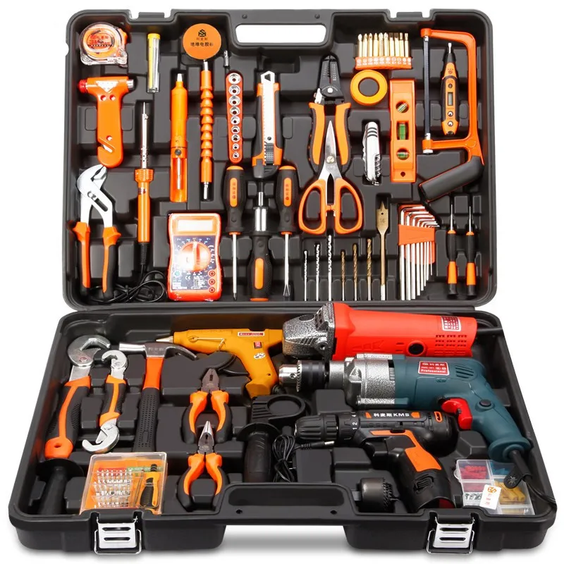 Household Toolbox Multi Functional Portable Toolkit Electric Drill