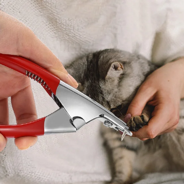 Grooming Cat Dog Stainless Steel Nail Clippers with Cross-Blade Design Precision Safe Clean Paw Care Animal Claws Scissor Cut Grooming Cat Dog Stainless Steel Nail Clippers with Cross-Blade Design Precision Safe Clean Paw Care Animal Claws Scissor Cut