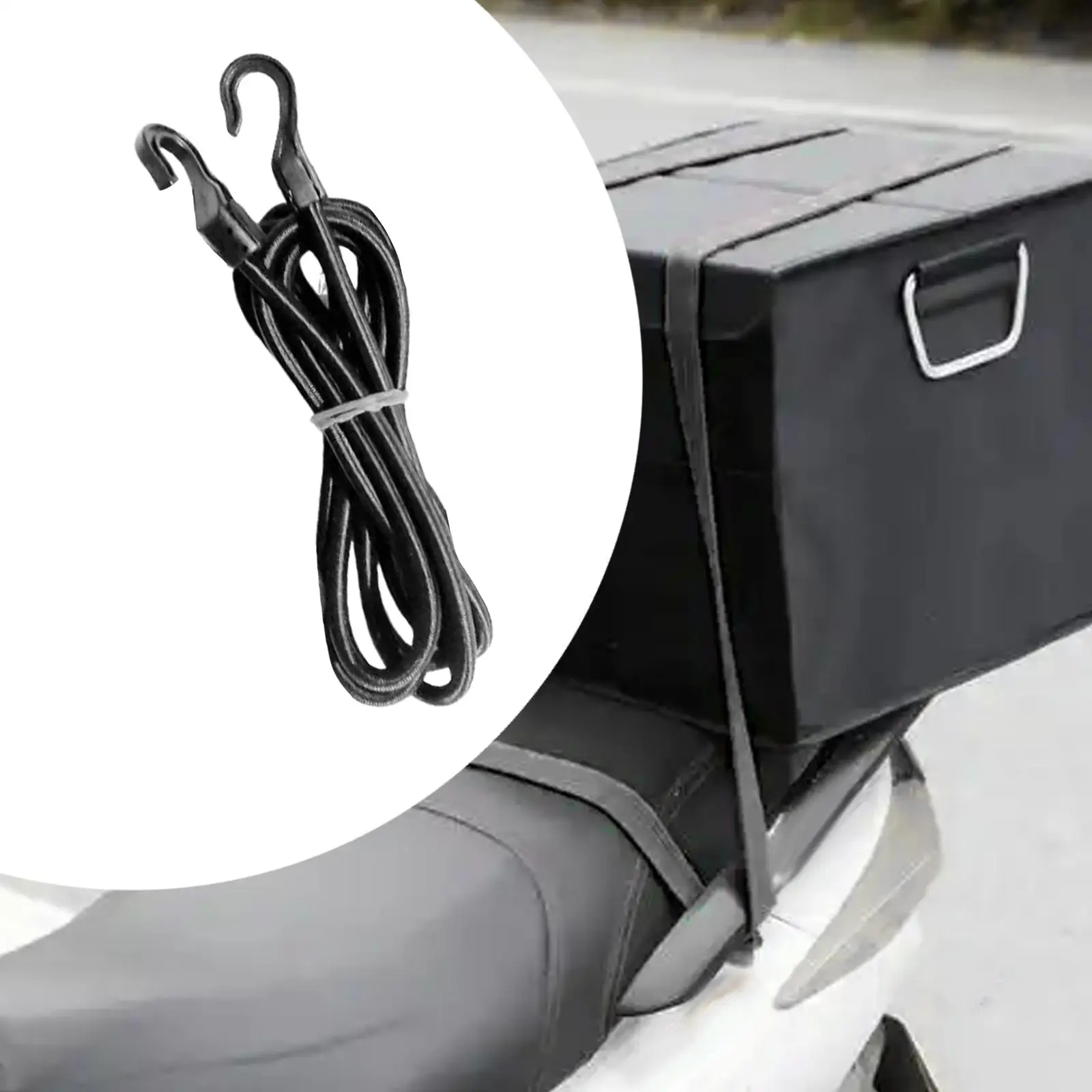 번지 코드 수하물 코드 헤비 듀티 휴대용 교체 탄성 로프 타이 다운 스트랩 (자전거 랙, 차고, 라이딩 캐노피, 방수포용)