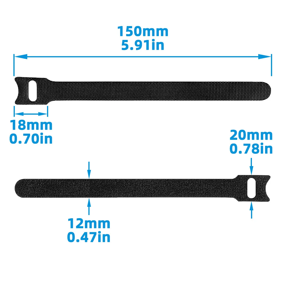 Universal Velcro Cable Management and Organization Strap