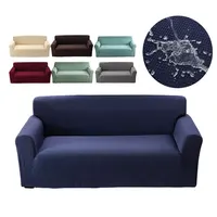 jacquard waterproof sofa cover for living room solid plain dyed couch over for pets and kids sofa skins elastic slipcovers 1