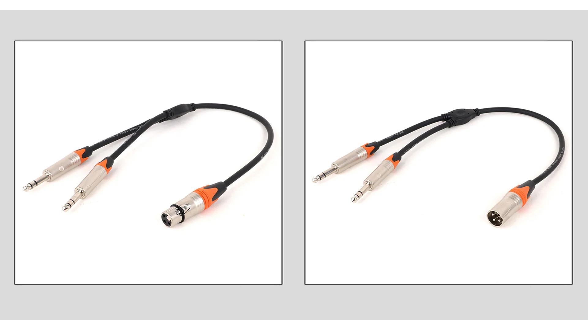 1pc bunte 3-polige Buchse/Stecker xlr zu Dual 6,35mm Stereo-Buchse y Splitter Adapter kabel für Gitarren mikrofone Mixer 0,3 m 0,5 m – Detail 4
