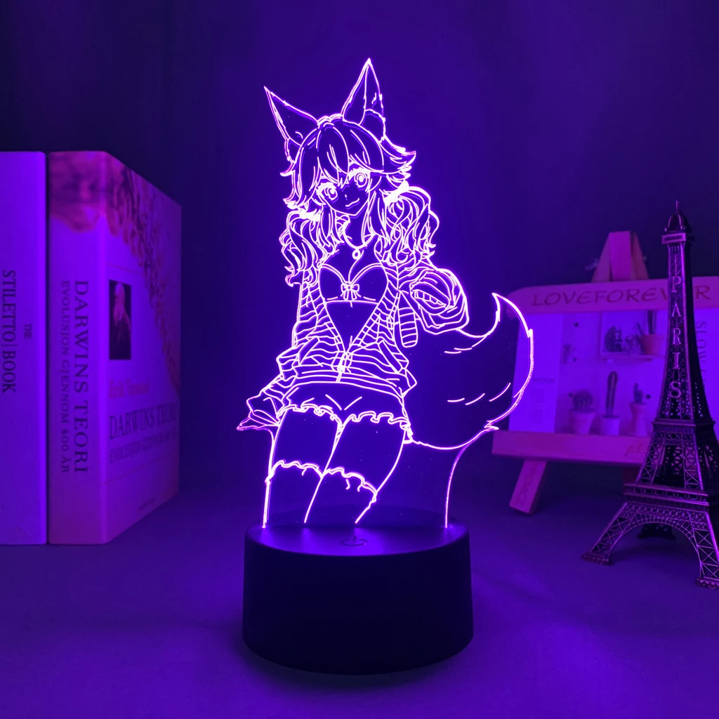 Led Light Anime Fate Tamamo No Mae for Kids Bedroom Decoration Nightlight Child Birthday Gift Room Decor 3d Lamp Manga Fate portable night light