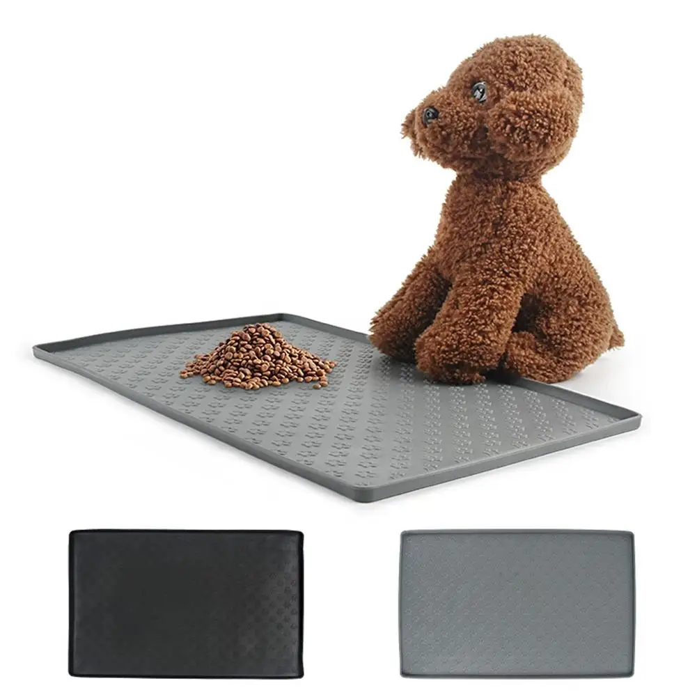 Pet Mat Food Pad Cat Silicone Bowl Drinking Mat Dog Anti slip Spill