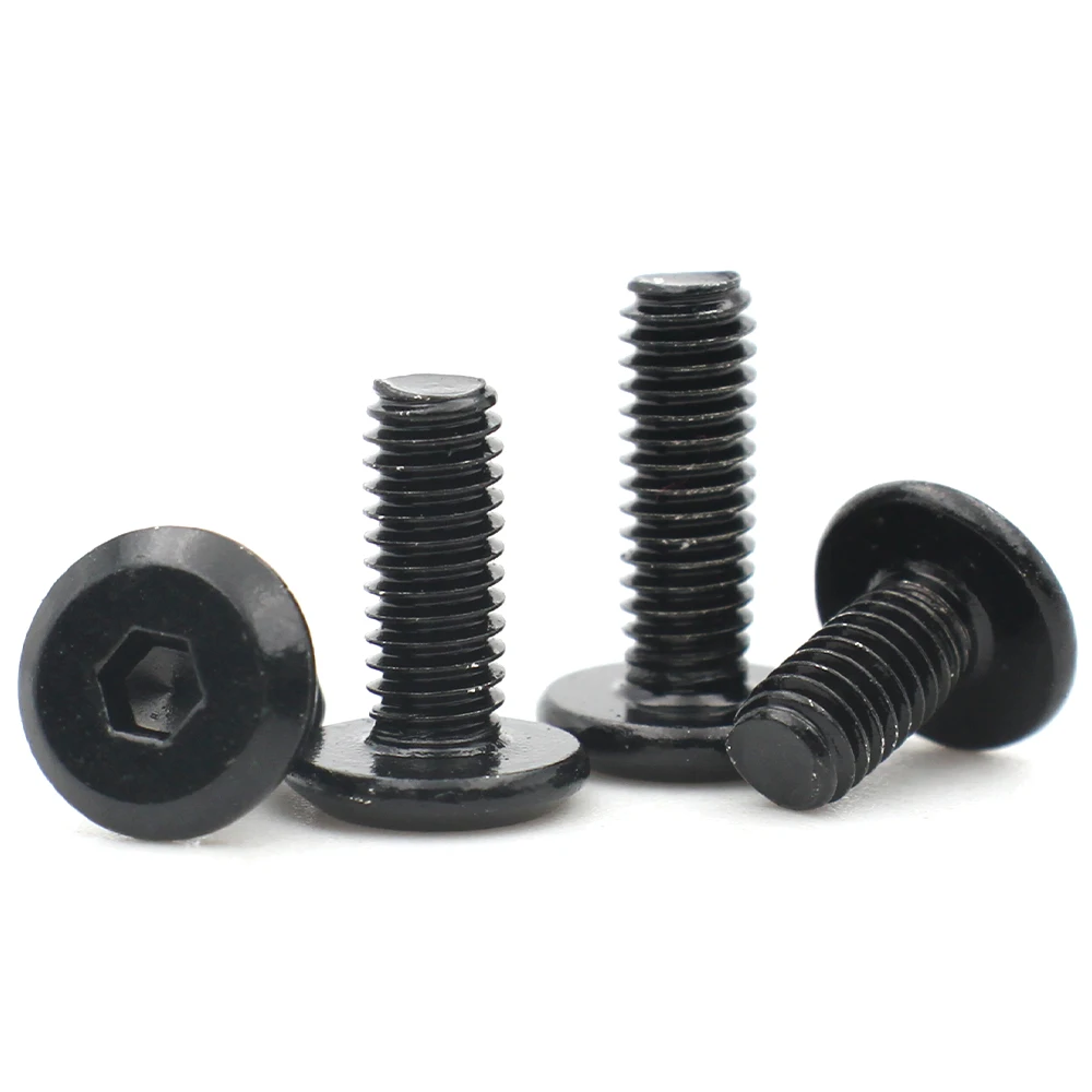 Description Picture 3 of item10/20/50pcs M3 M4 M5 M6 M8 Black 304 Stainless Steel Hex Hexagon Socket Hypotenuse Flat Head Screw Bolt for Down Side Furniture