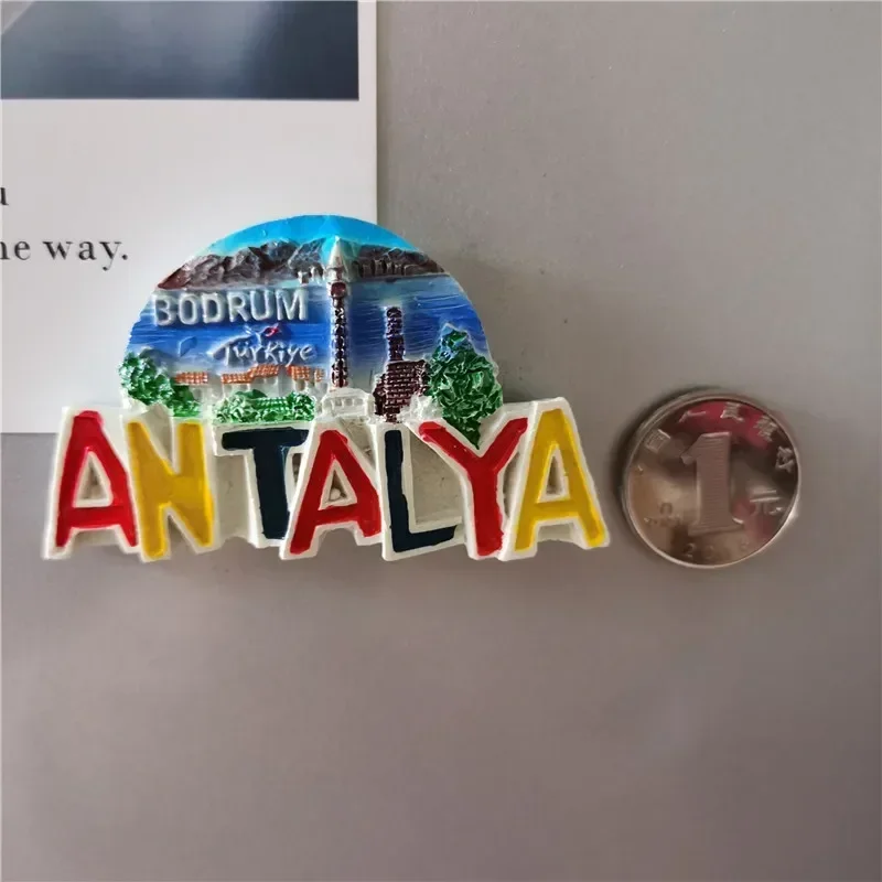 Magnete per frigorifero in ceramica 3D Turchia, adesivi per souvenir turistici, magnete per frigorifero per la decorazione della casa e della cucina  15