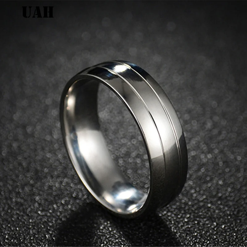 Simple Couple Titanium Steel Wedding Zirconia Rings Women Men's Jewelry Anniversary Marriage Fashion Gift wedding rings finger rings engagement rings zircon rings couple rings crystal rings titanium steel rings