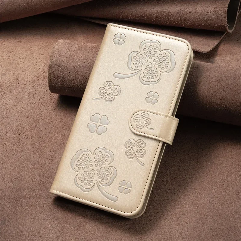 Lucky Grass 3D Wallet Flip Case Cover with Card Holder