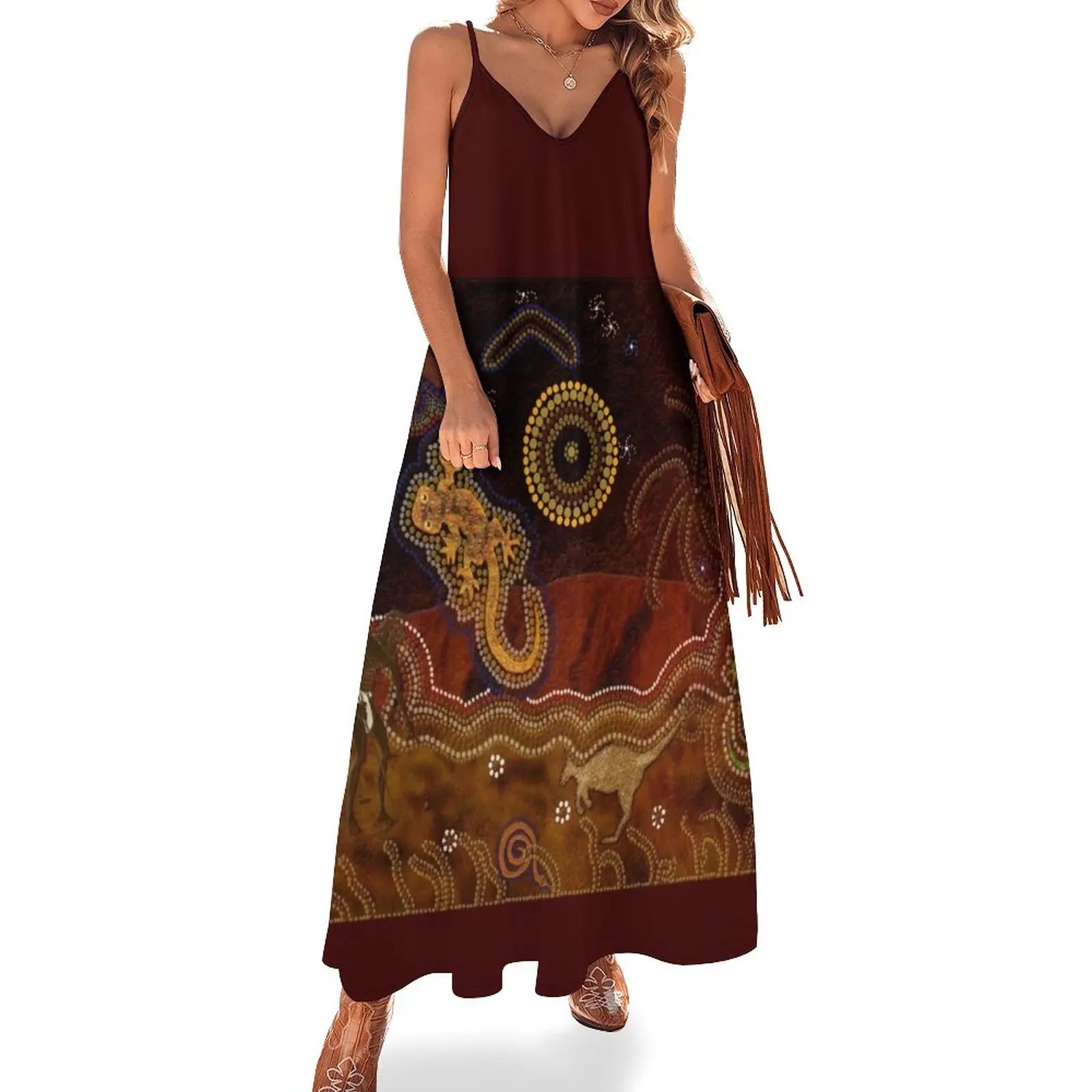 

Desert Heat (Australian Outback Art) Sleeveless Dress Long dress Summer skirt dresses for woman 2024 dress party night