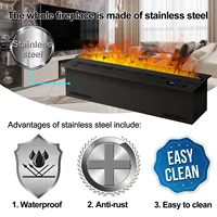 3D камин с водяным паром, красочное пламя, ЭКО-телевизор, декоративный, без риска огня, тумана, интеллектуальный комнатный электрический распылительный камин — изображение 4