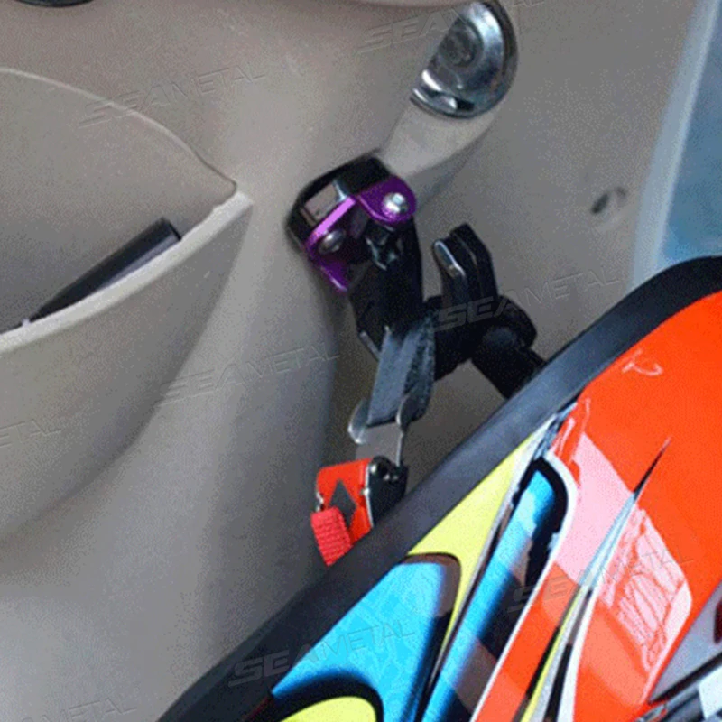 Motorcycle Helmet Double Hooks Aluminum Alloy Bracket Mount Motorbike Scooter Helmet Holder Universal Handfree Hanging Hook